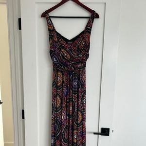Maxi dress in multi color print